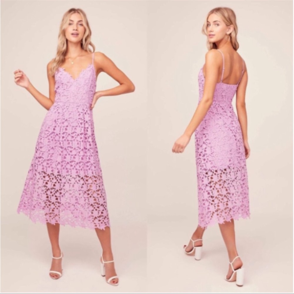 ASTR the Label - LACE A LINE MIDI DRESS